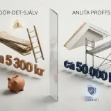 Gör-det-själv för att byta vindskivor kostar ca 5300 kr, medan proffs kostar ca 50 000 kr.