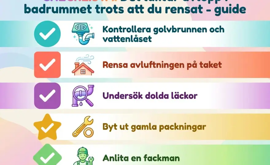 Avloppslukt i badrummet? Så löser du problemet permanent