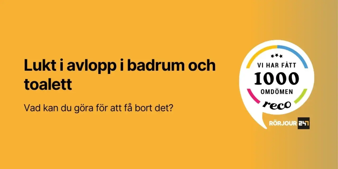 Lukt i avlopp och toalett? Lär dig hur du åtgärdar det. Rörjour 247 har 1000 omdömen.